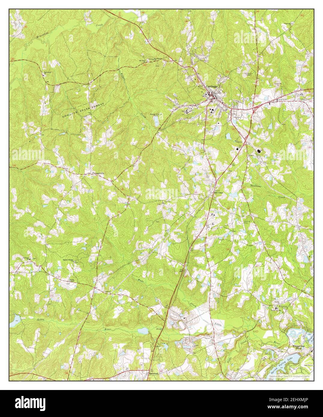 Carthage, North Carolina, map 1974, 124000, United States of America by Timeless Maps, data U.S