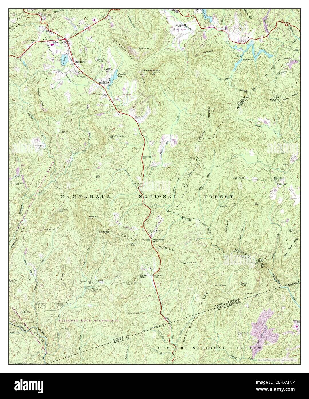 Cashiers, North Carolina, map 1946, 1:24000, United States of America 