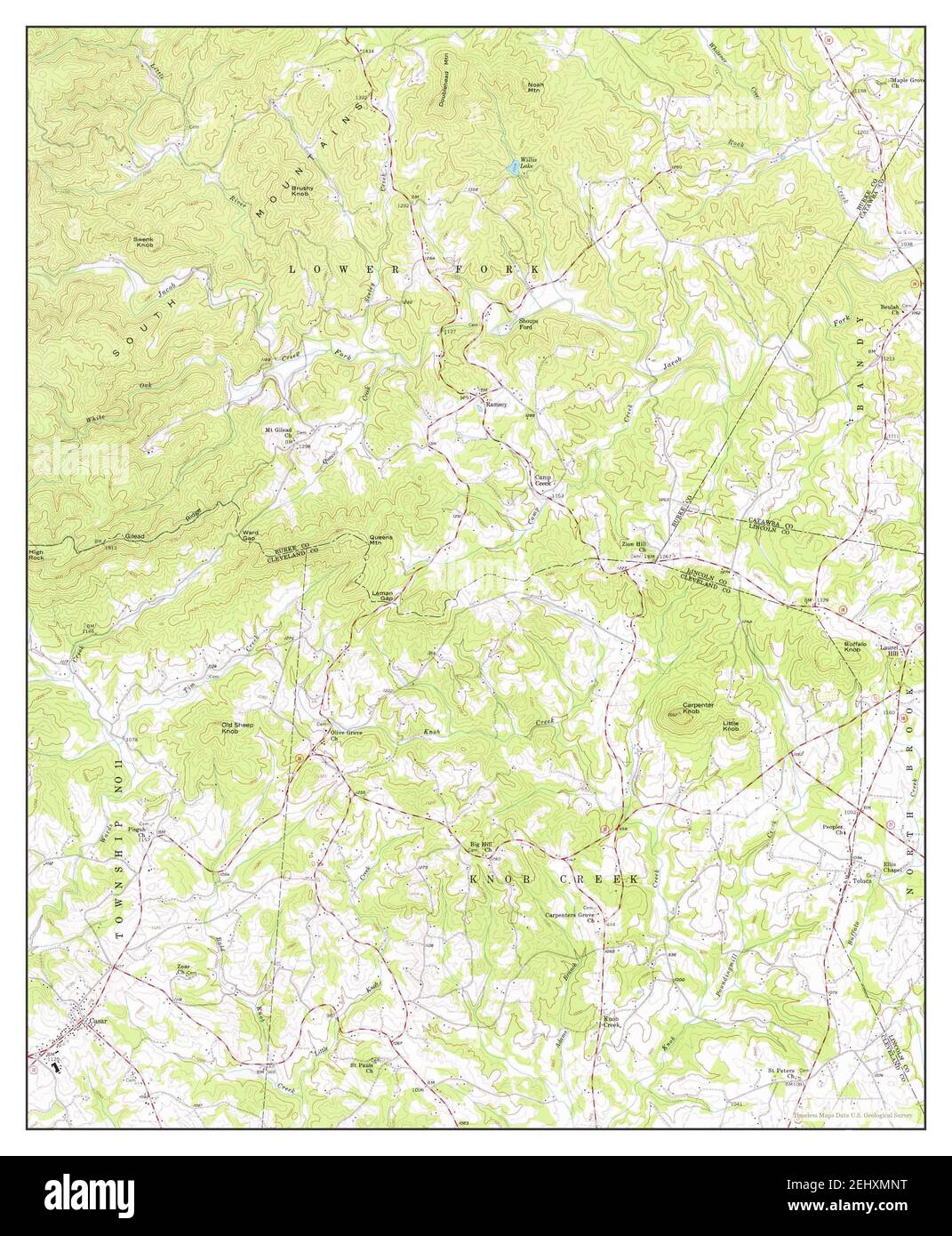 Casar, North Carolina, map 1956, 124000, United States of America by