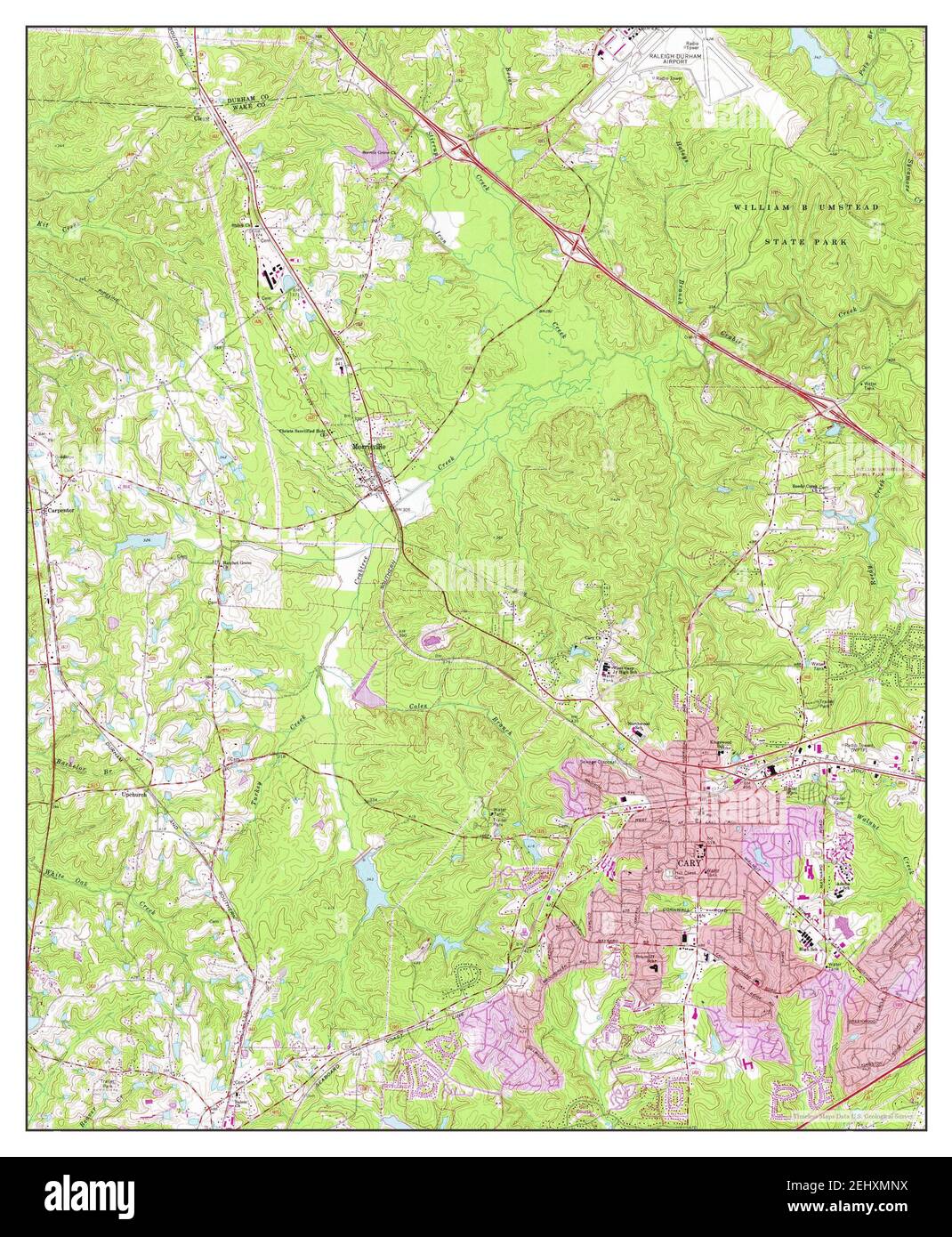 Cary, North Carolina, map 1973, 124000, United States of America by