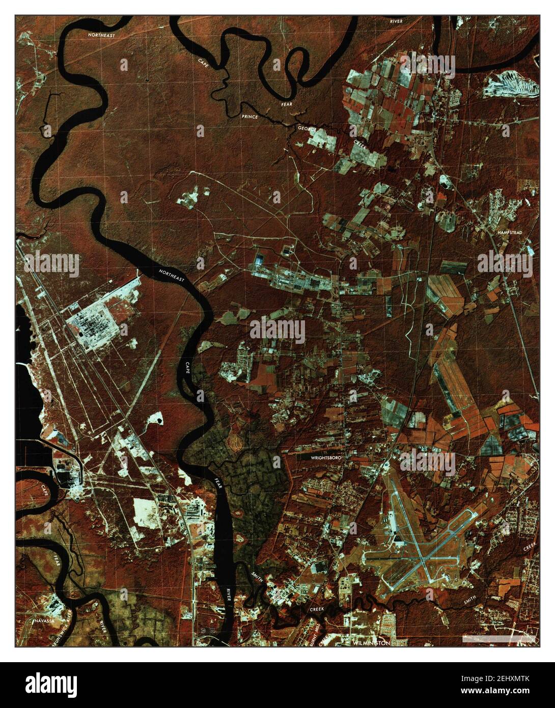 Castle Hayne, North Carolina, map 1980, 124000, United States of