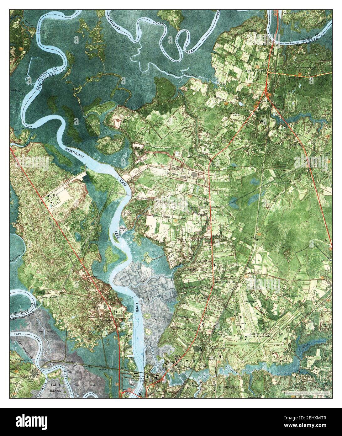 Castle Hayne, North Carolina, map 1970, 124000, United States of