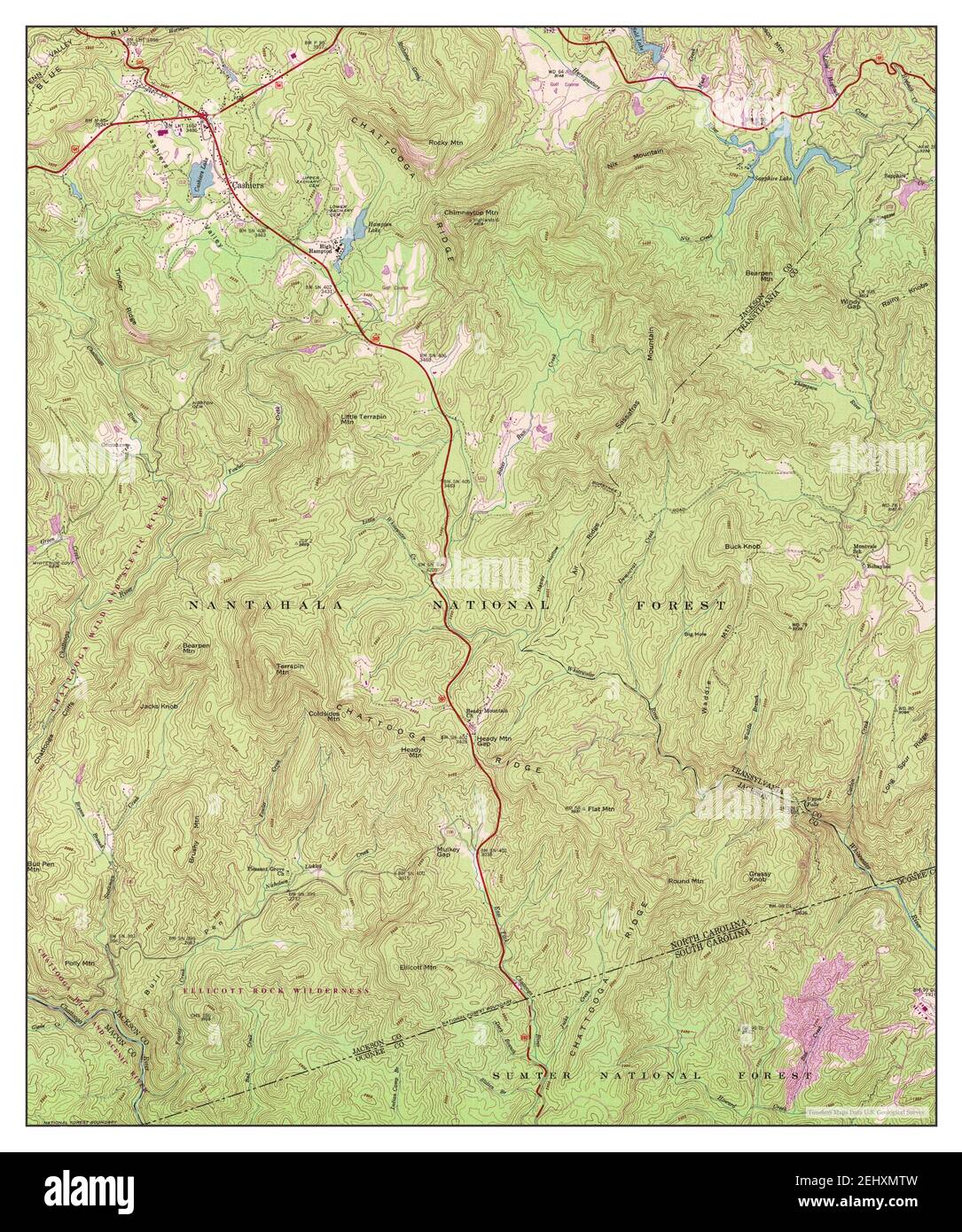Cashiers, North Carolina, map 1946, 1:24000, United States of America