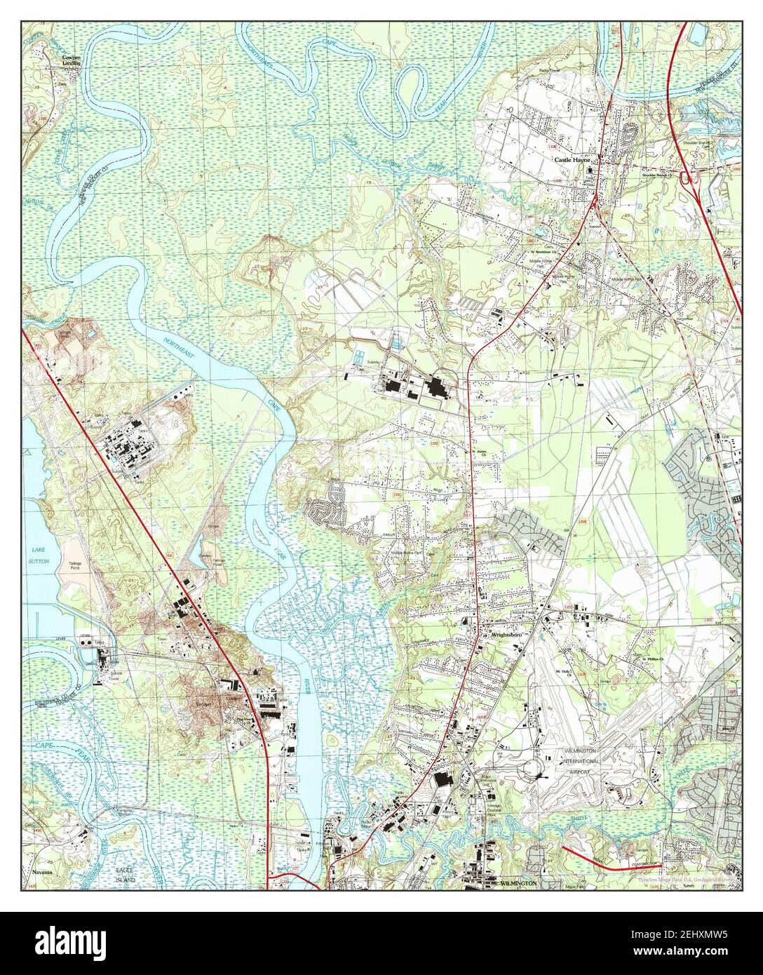 Castle Hayne, North Carolina, map 1997, 124000, United States of