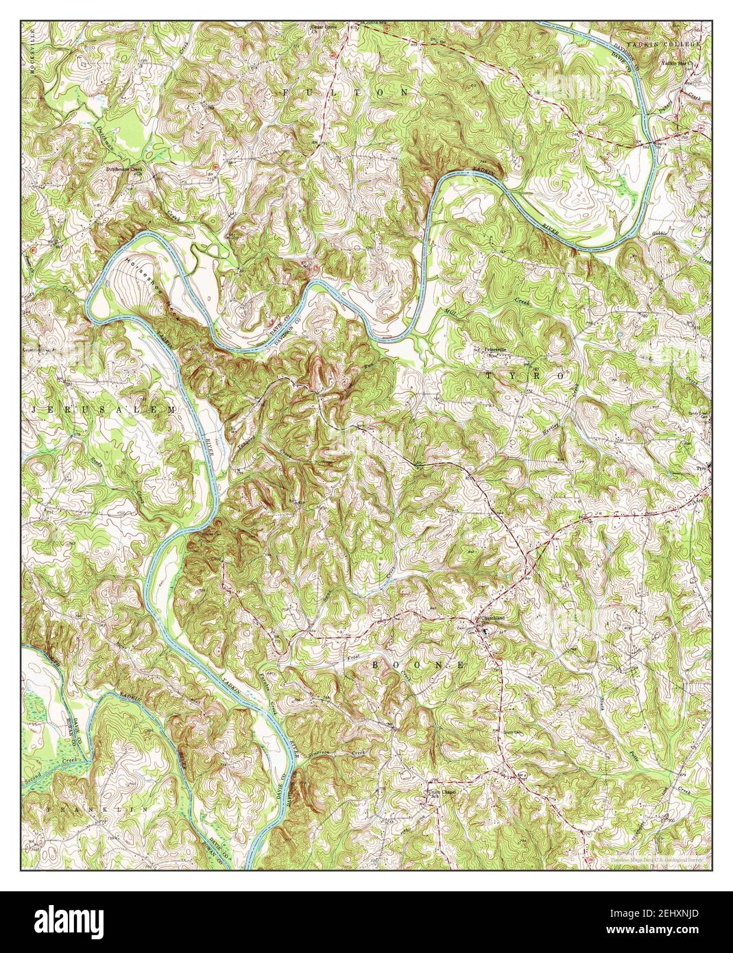 Churchland, North Carolina, map 1950, 124000, United States of America