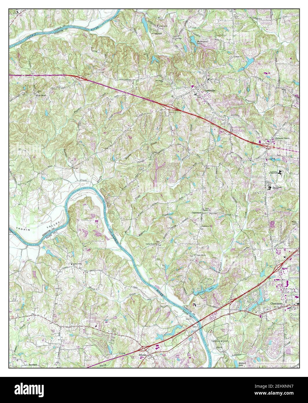 Clemmons, North Carolina, map 1968, 1:24000, United States of America 