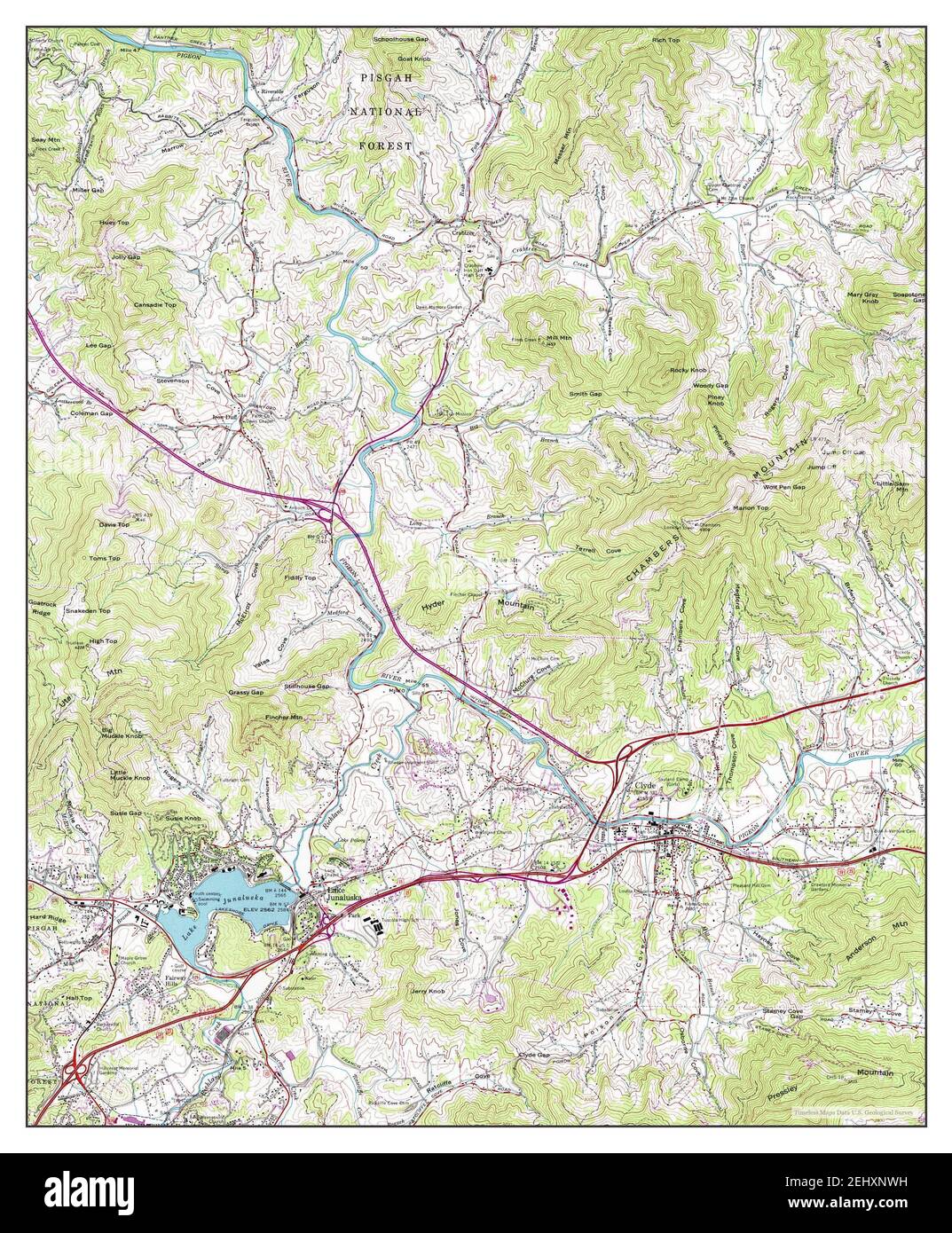 Clyde, North Carolina, map 1967, 124000, United States of America by