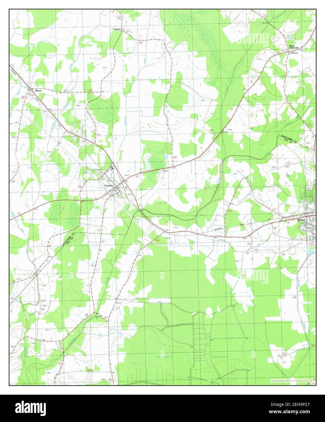 North Carolina, map 1981, 124000, United States of America by