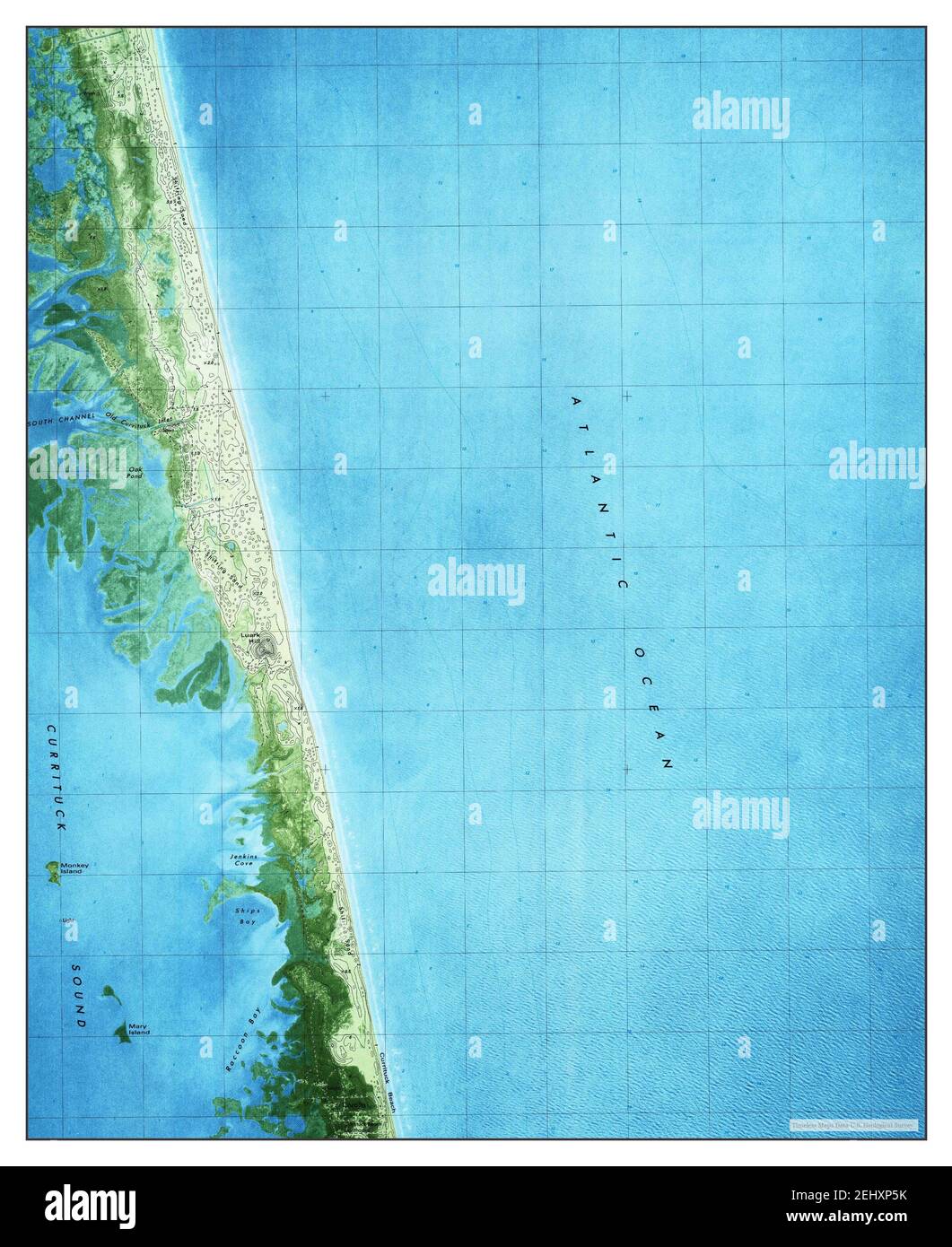 Corolla, North Carolina, map 1982, 124000, United States of America by