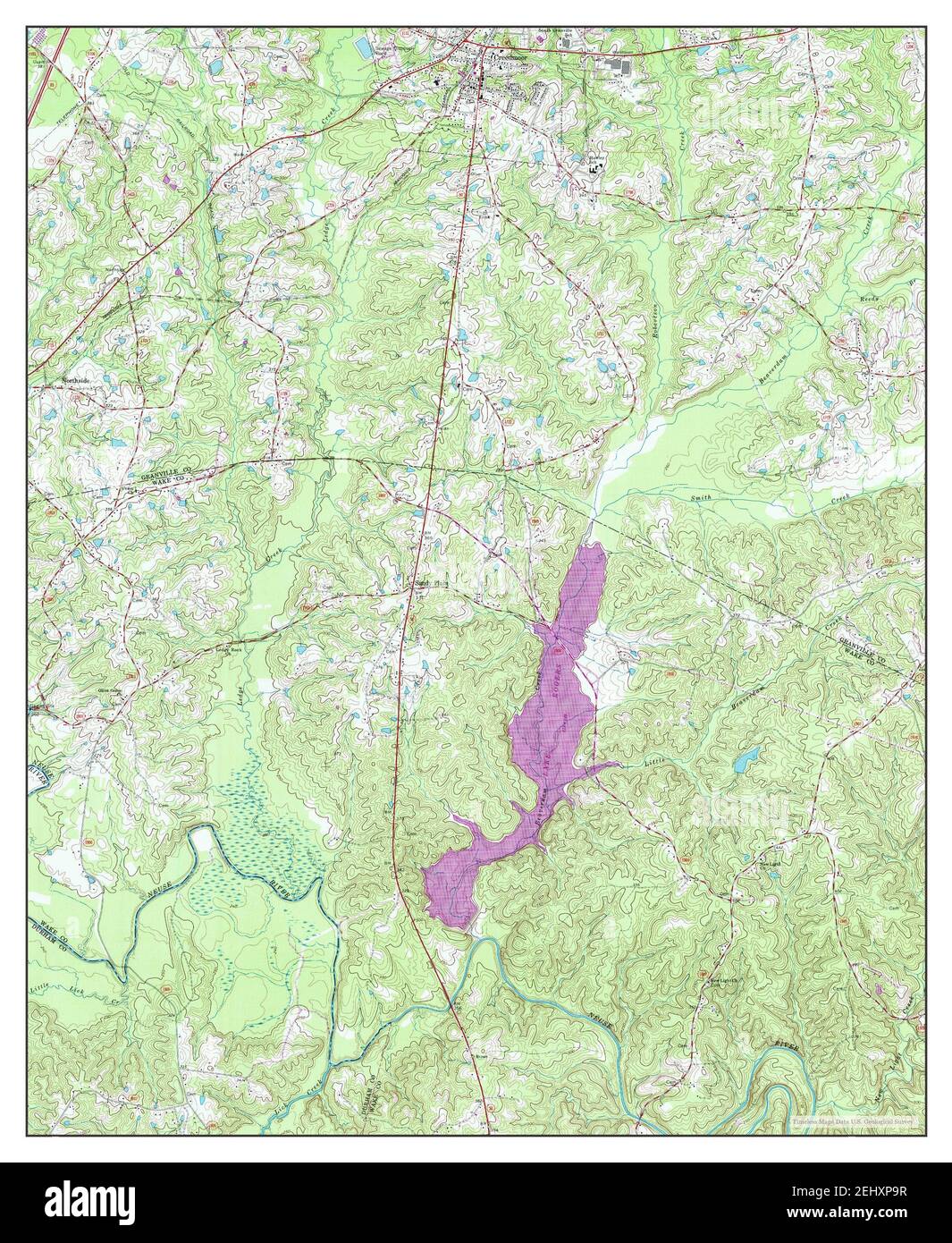 Creedmoor, North Carolina, map 1974, 124000, United States of America