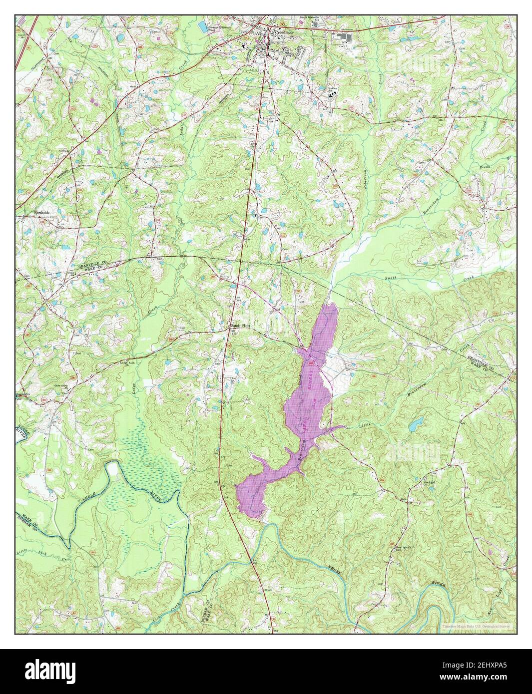 Creedmoor, North Carolina, map 1974, 124000, United States of America by Timeless Maps, data U