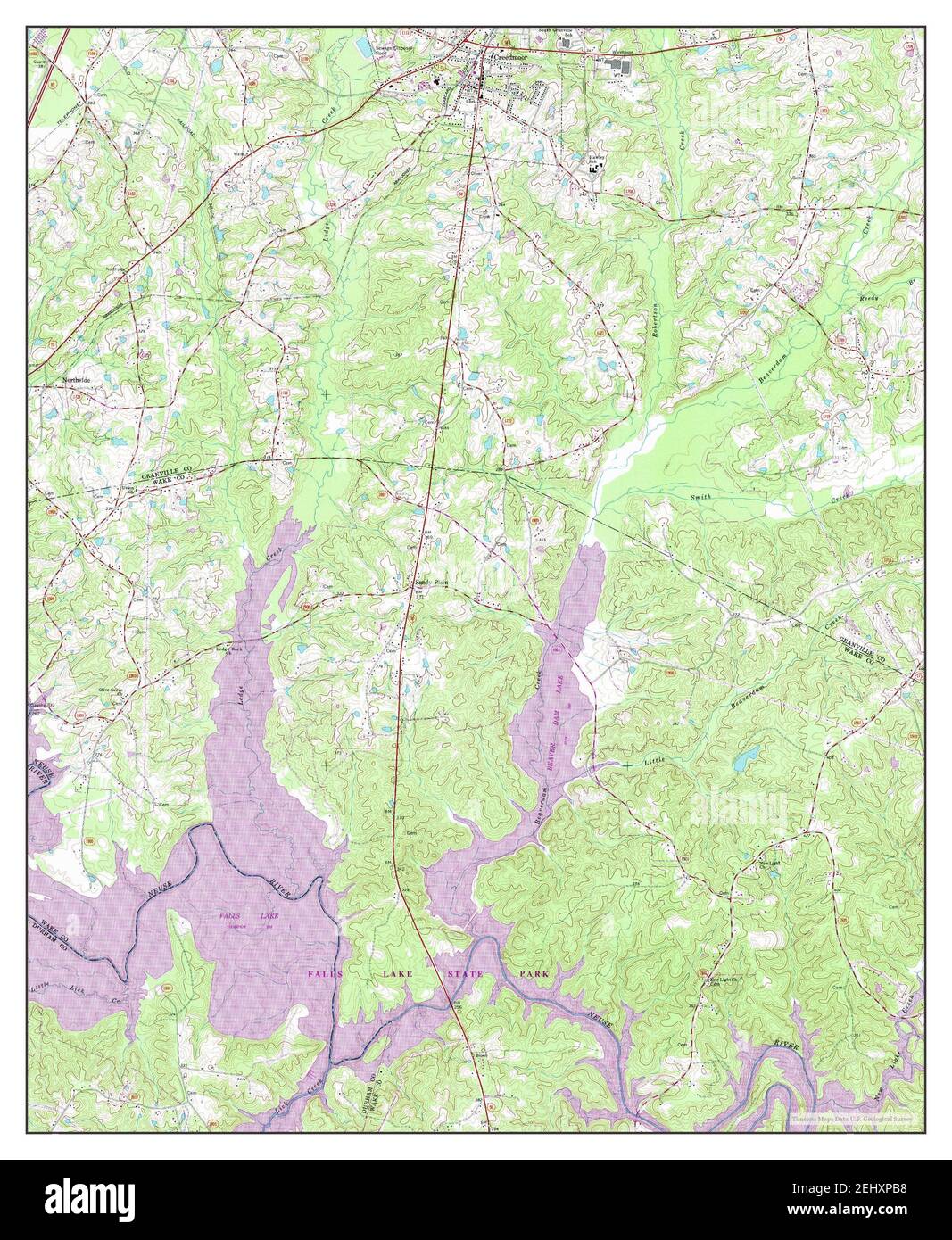 Creedmoor, North Carolina, map 1974, 124000, United States of America by Timeless Maps, data U