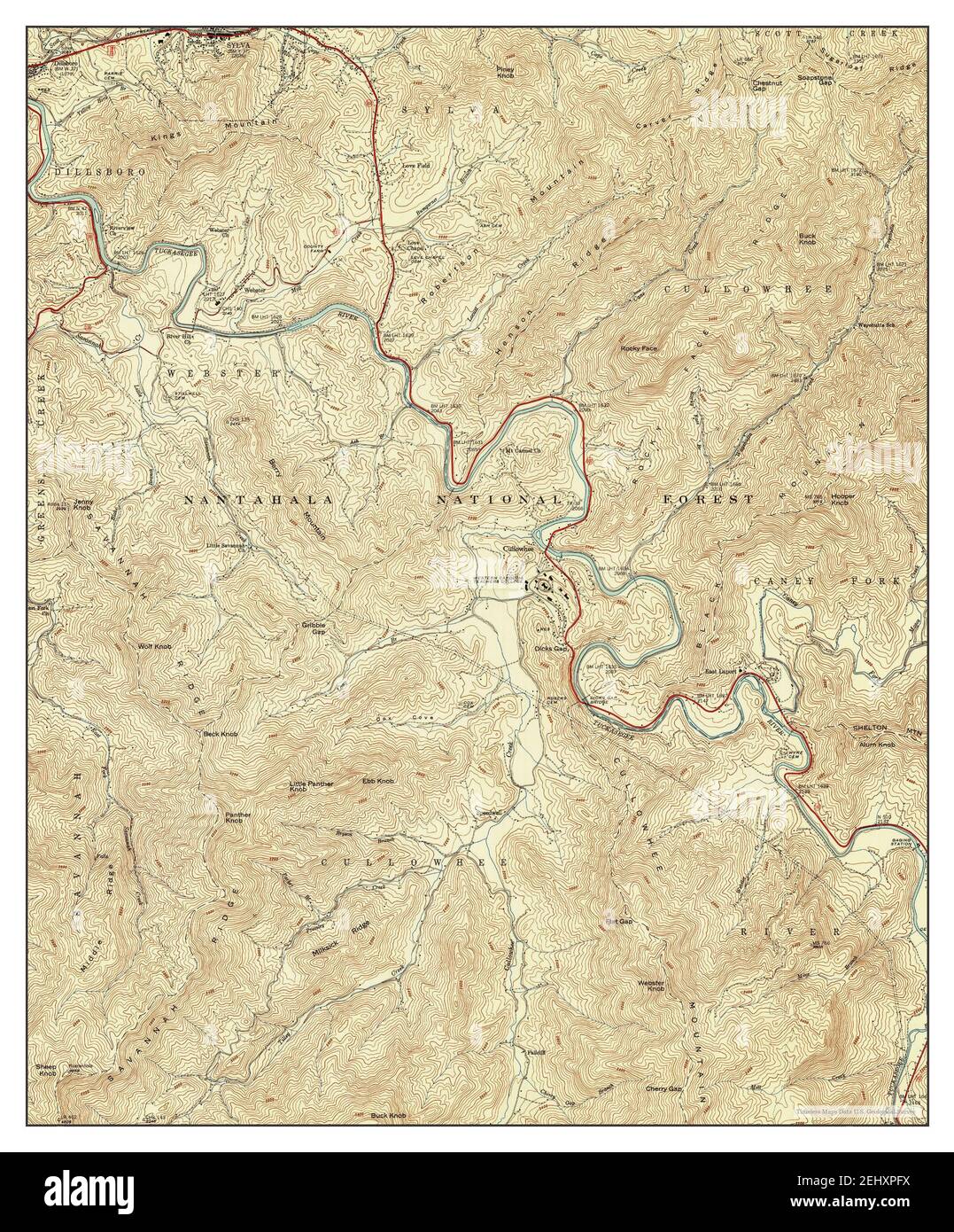 Cullowhee, North Carolina, map 1946, 1:24000, United States of America 