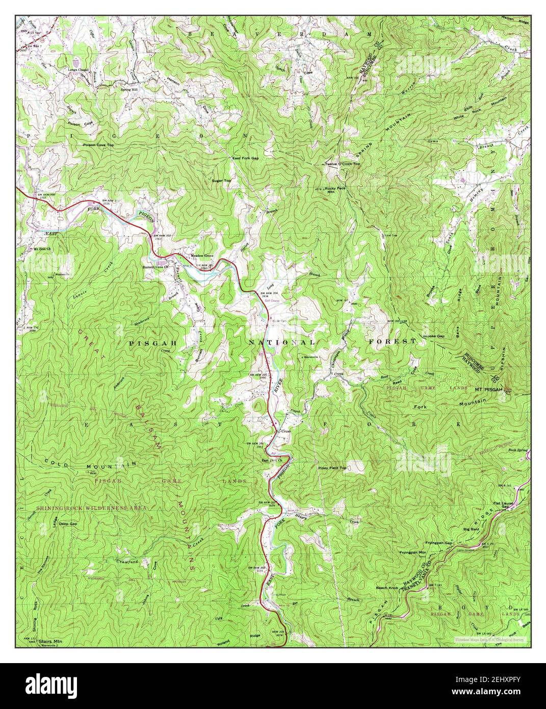 Cruso, North Carolina, map 1941, 124000, United States of America by
