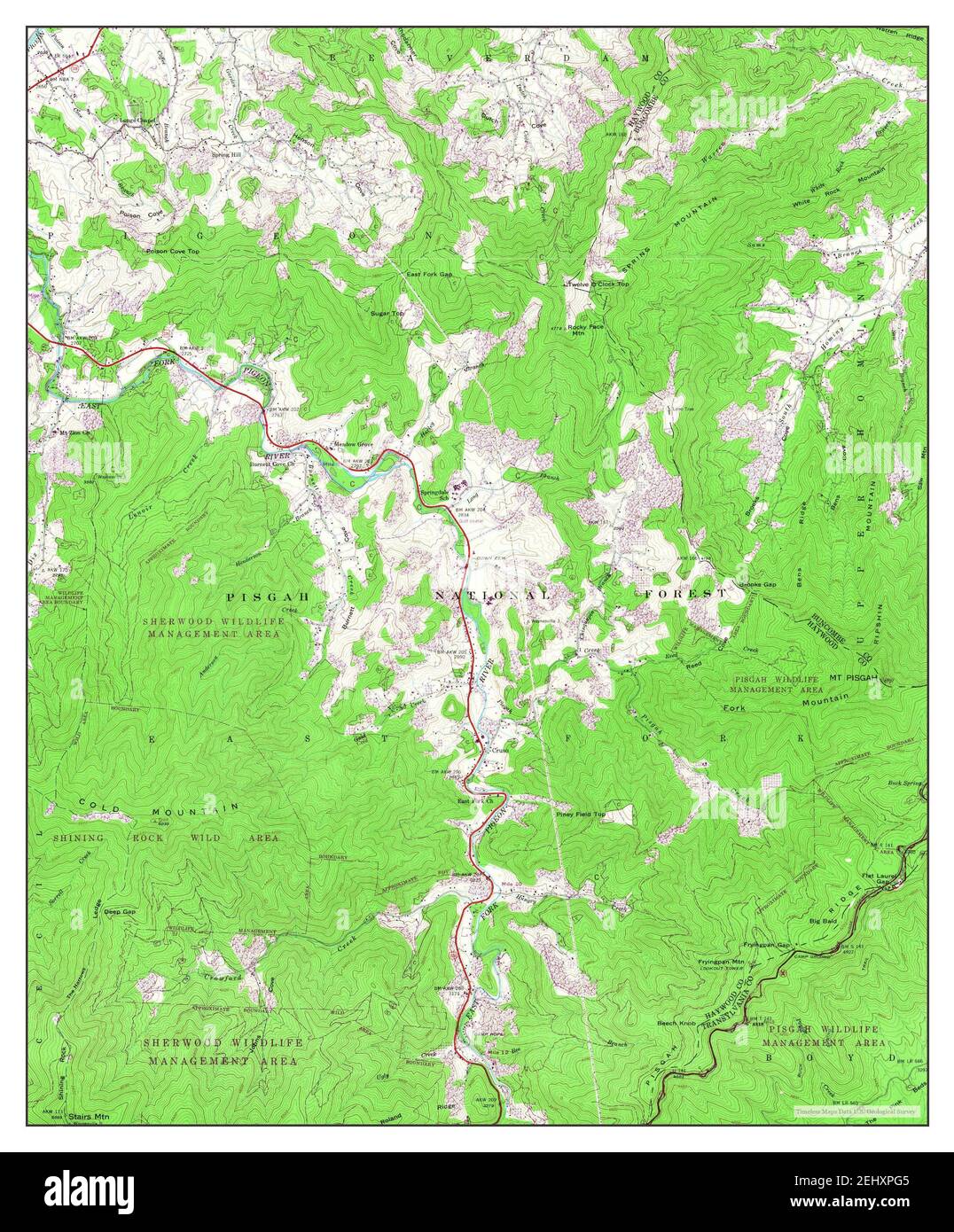 Cruso, North Carolina, map 1941, 124000, United States of America by