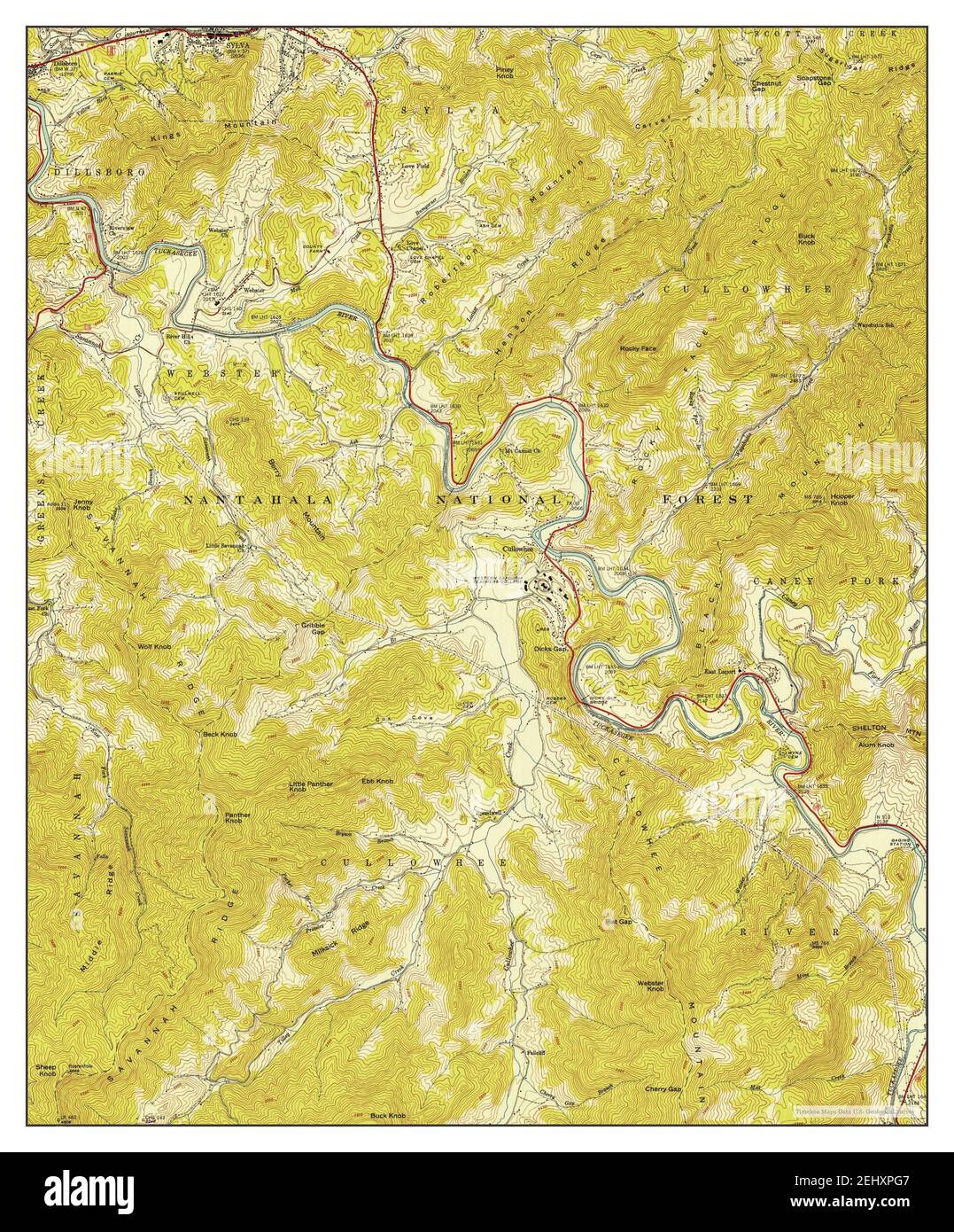 Cullowhee, North Carolina, map 1946, 1:24000, United States of America 