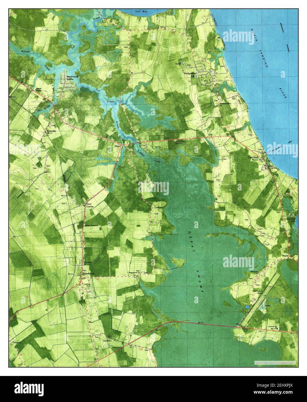 Currituck, North Carolina, map 1982, 124000, United States of America