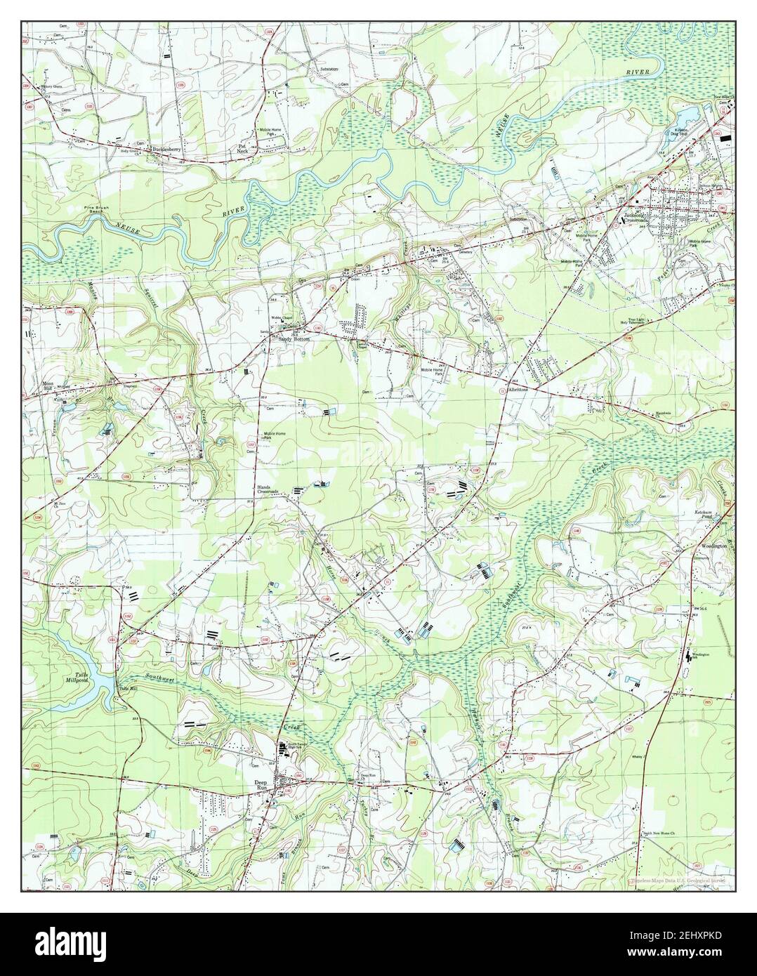 Deep Run, North Carolina, map 1998, 1:24000, United States of America ...