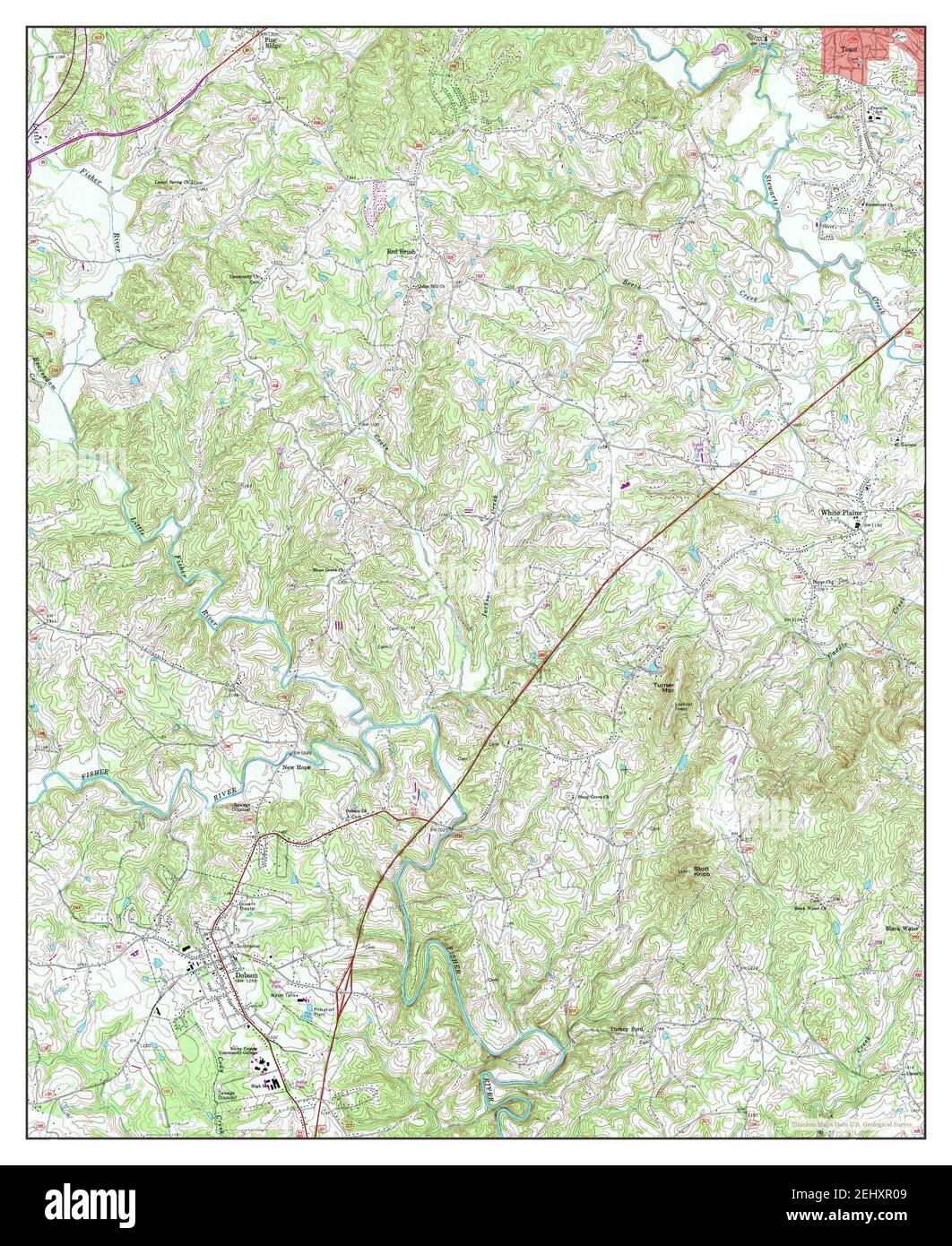 Dobson, North Carolina, map 1971, 124000, United States of America by