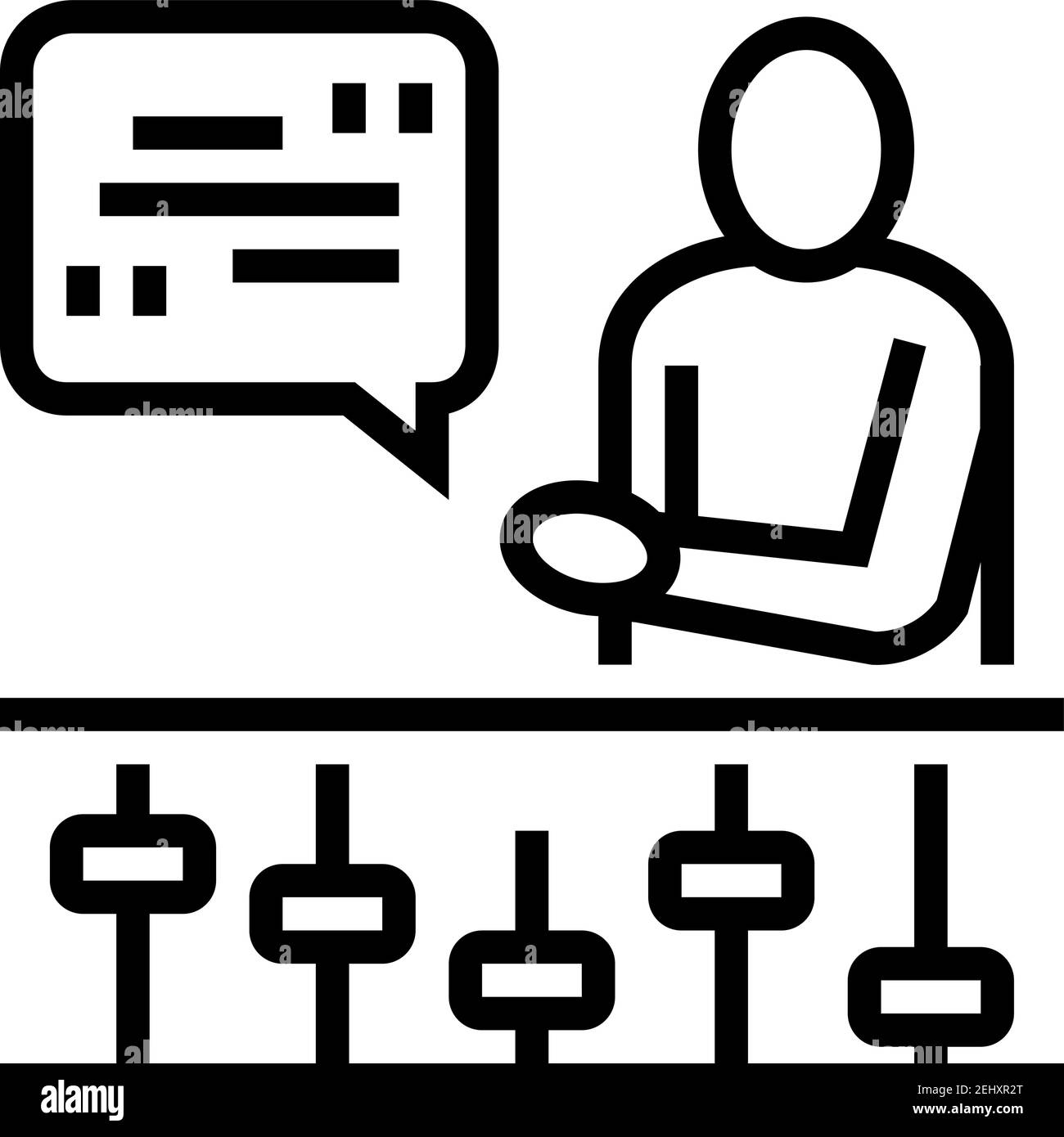 skill management line icon vector illustration Stock Vector Image & Art ...