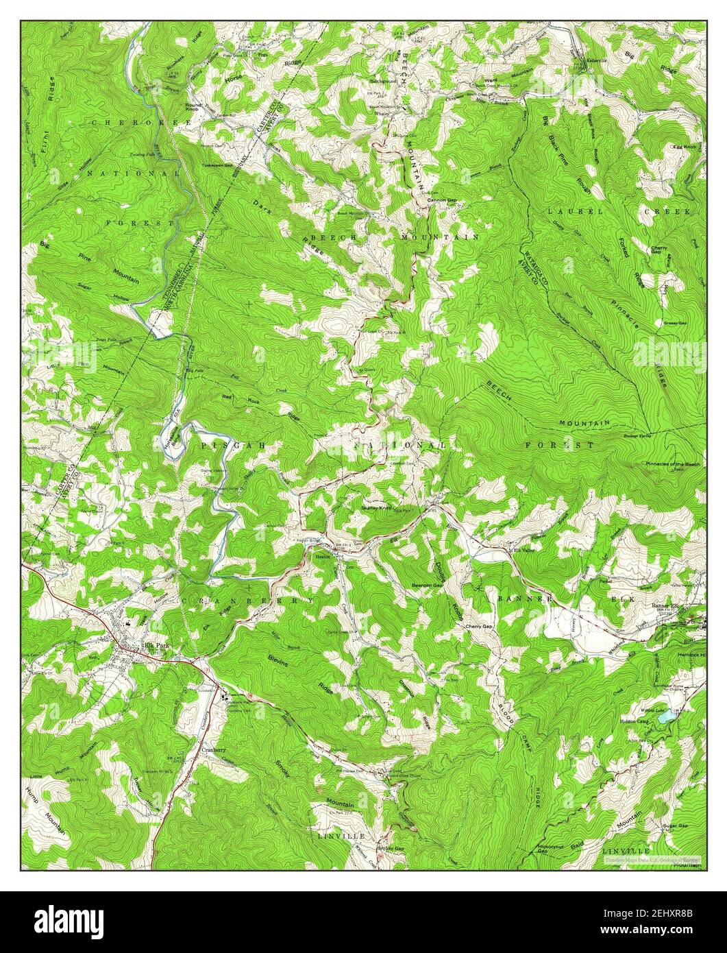 Elk Park, North Carolina, map 1960, 124000, United States of America