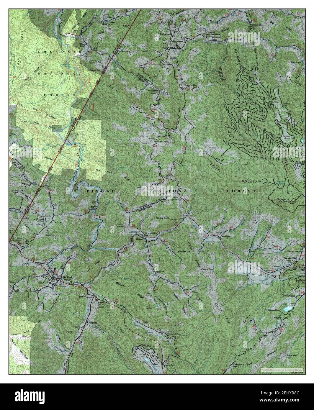 Elk Park, North Carolina, map 1994, 124000, United States of America