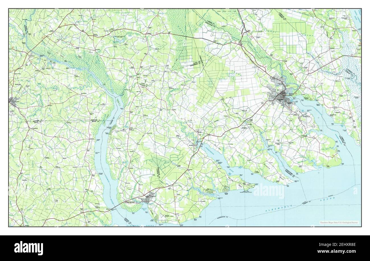 Elizabeth City, North Carolina, map 1985, 1100000, United States of