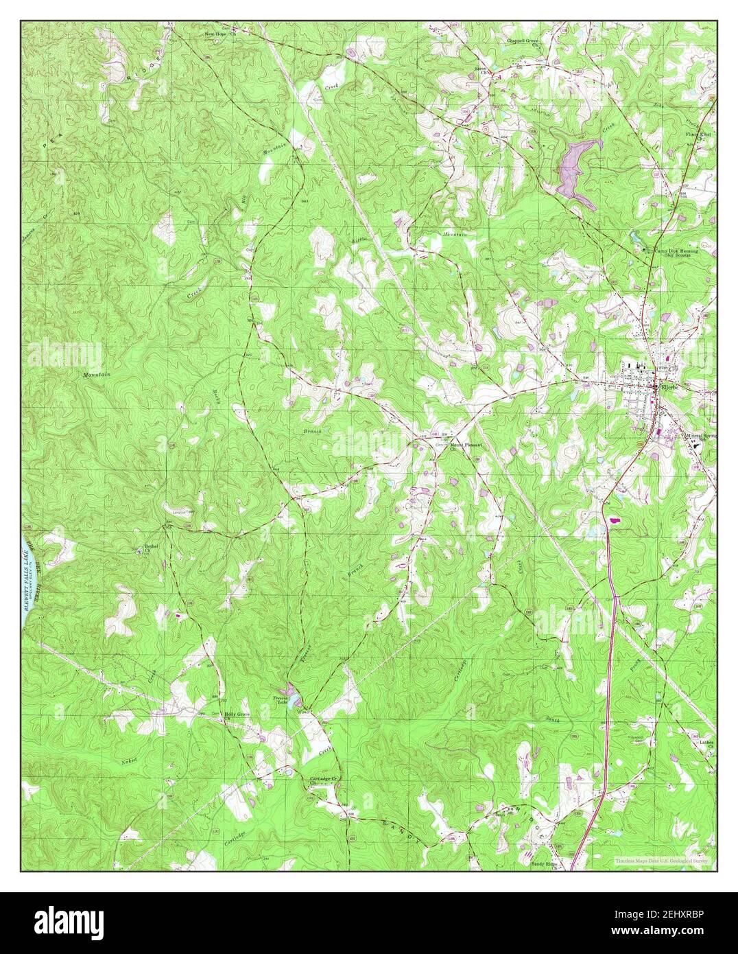 Ellerbe, North Carolina, map 1956, 124000, United States of America by