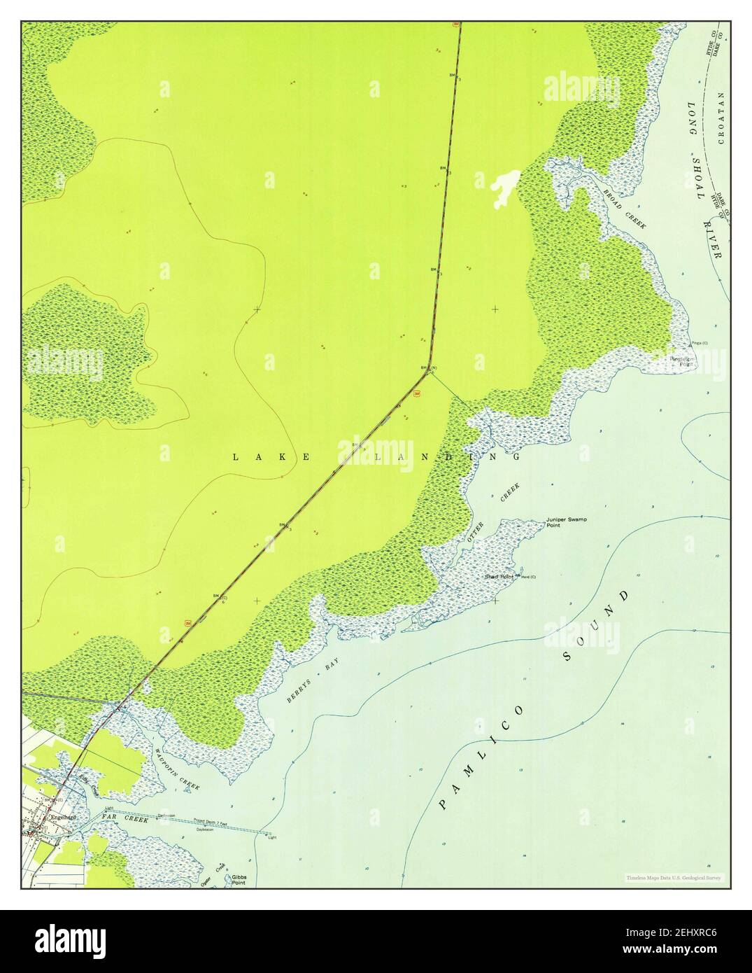 Engelhard East, North Carolina, map 1951, 124000, United States of