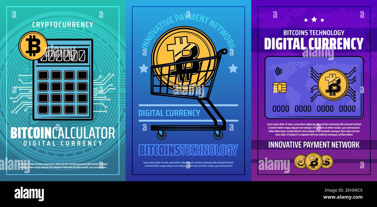 Bitcoin cryptocurrency or digital currency mining and blockchain ...