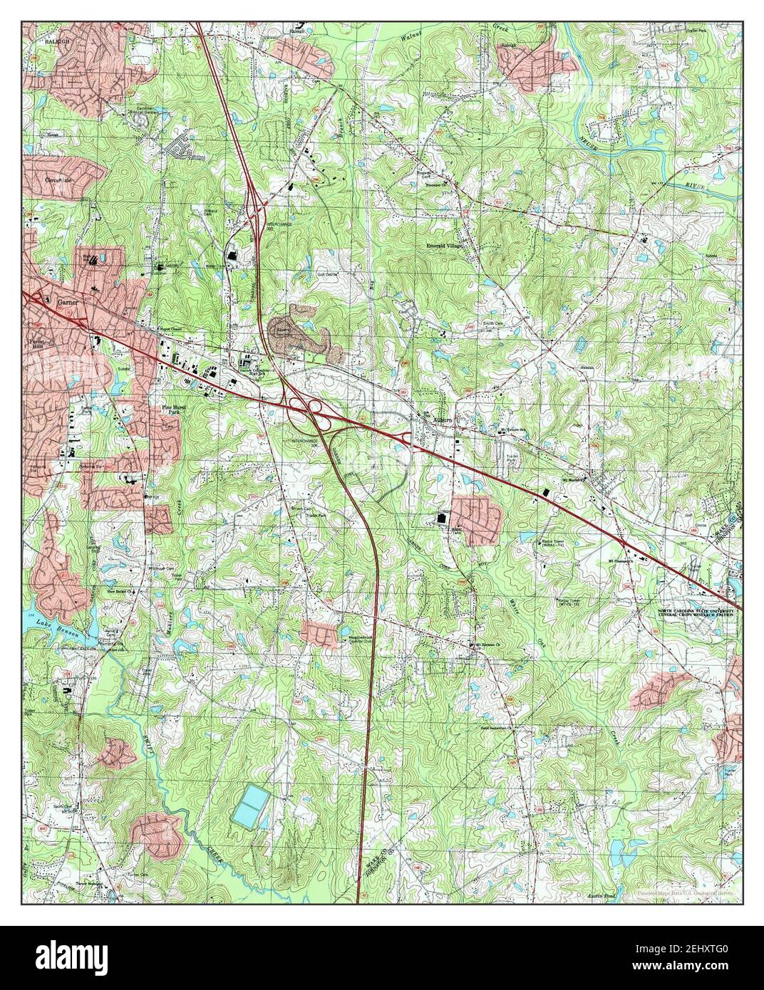 Garner, North Carolina, map 1993, 124000, United States of America by