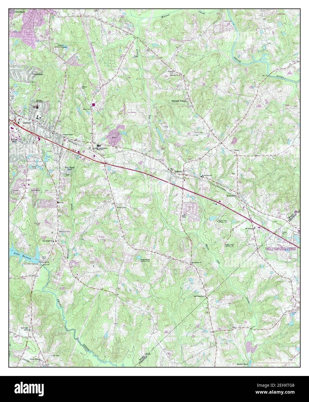 Garner, North Carolina, map 1964, 1:24000, United States of America by 