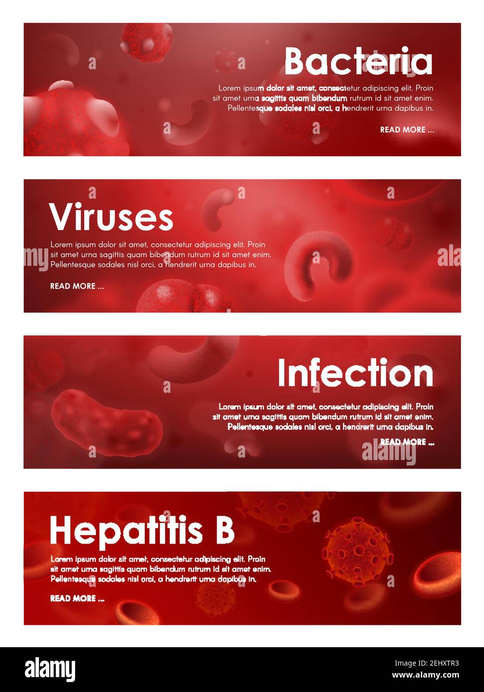 Viruses, infections and blood disease bacteria of hepatitis. Vector