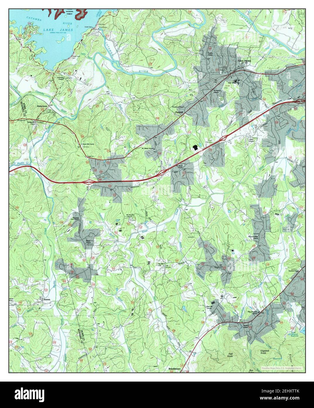 Glen Alpine, North Carolina, map 1994, 124000, United States of