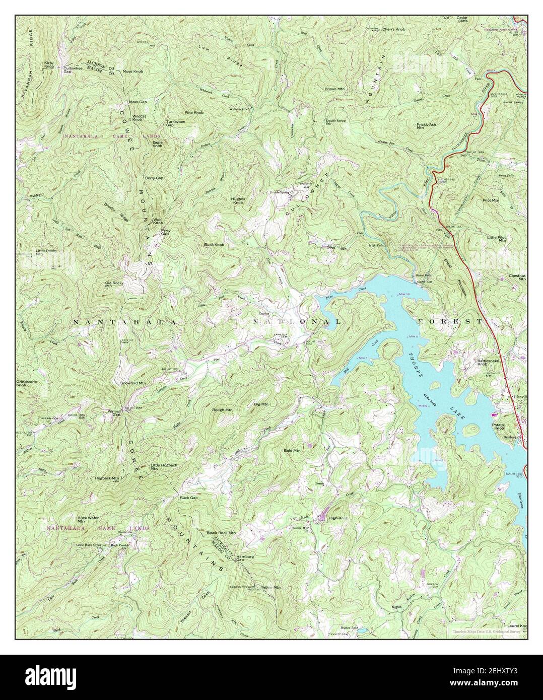 Glenville, North Carolina, map 1946, 1:24000, United States of America by Timeless Maps, data U.S. Geological Survey Stock Photo