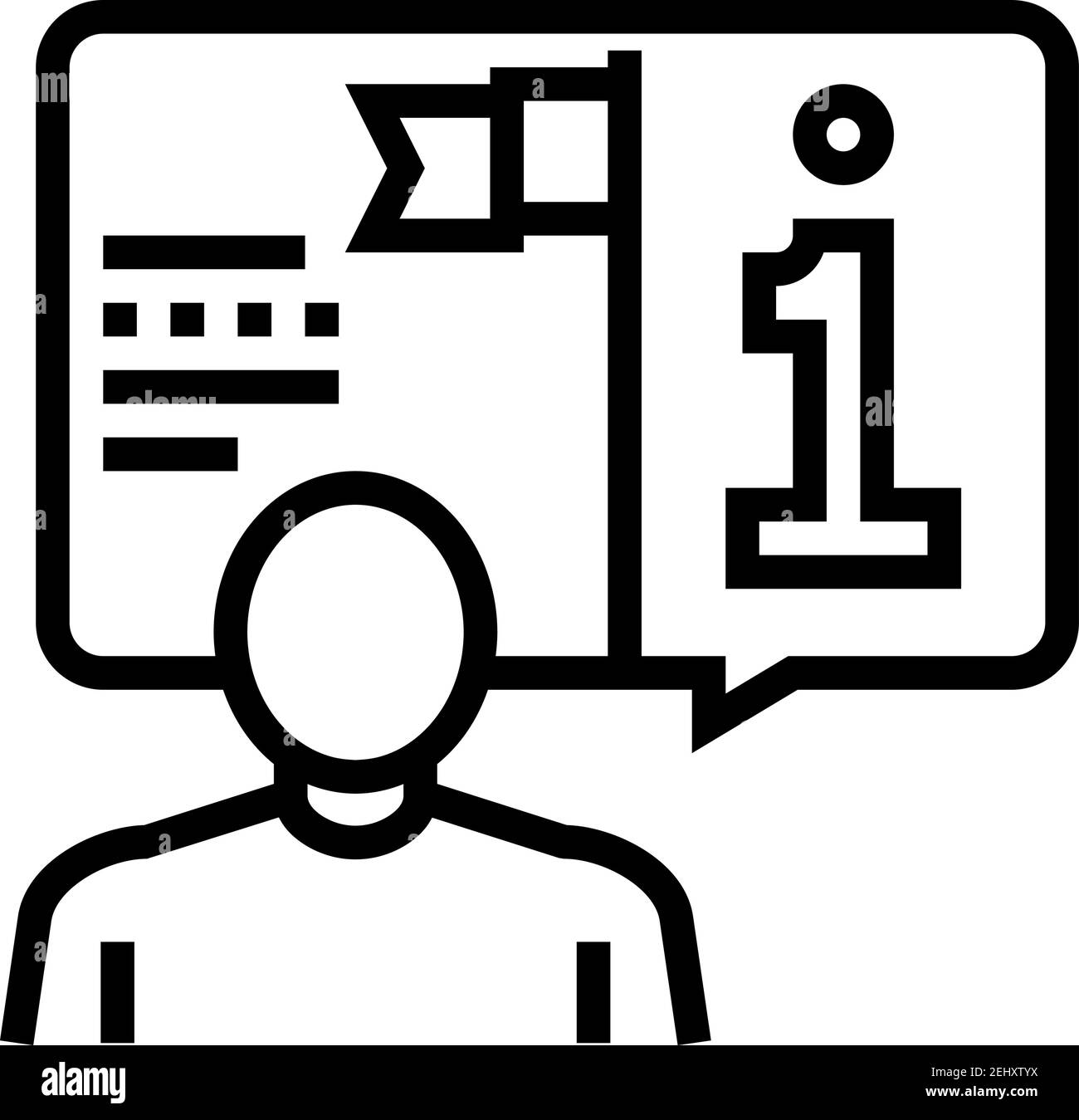 information expert line icon vector illustration Stock Vector Image ...