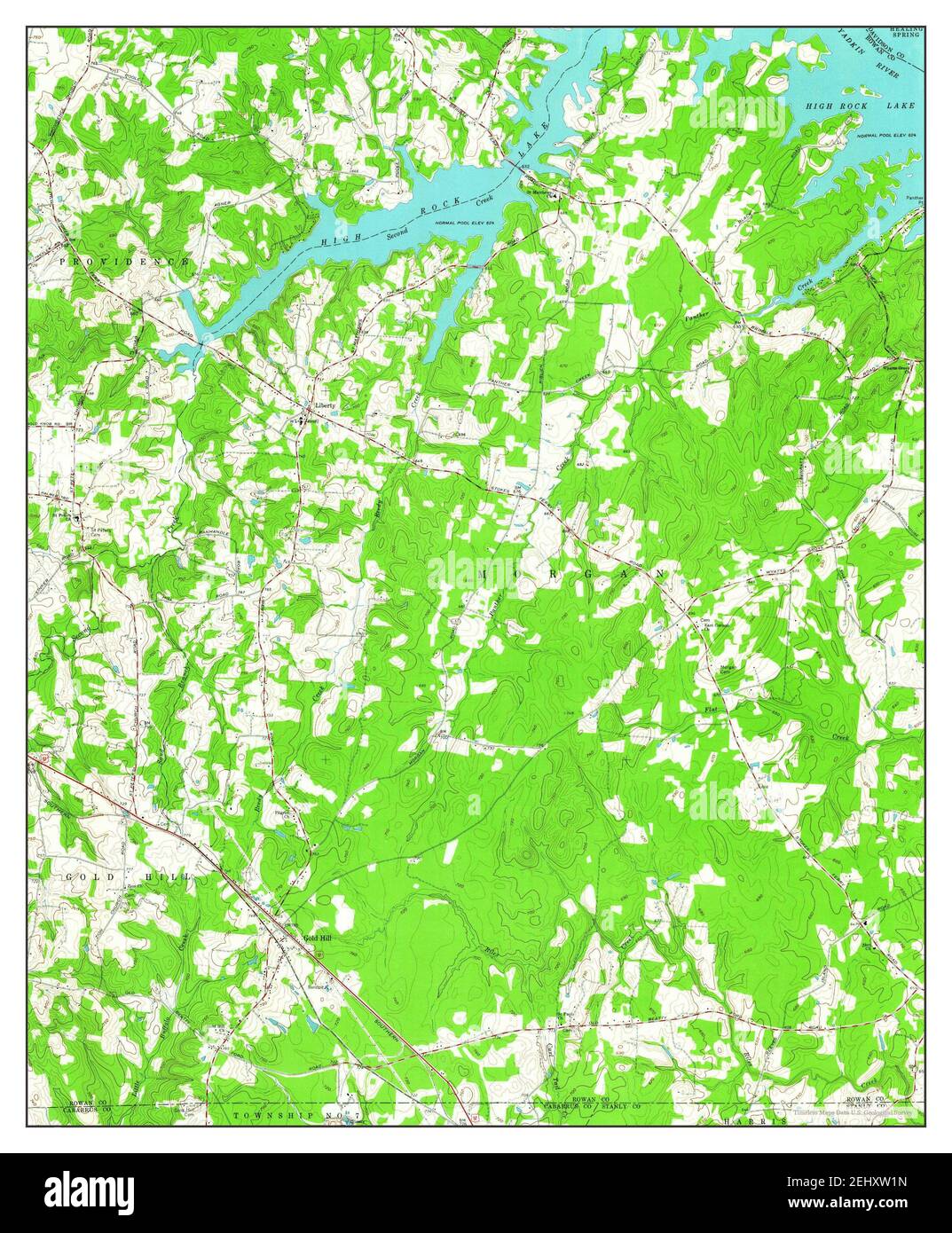 Gold Hill, North Carolina, map 1962, 124000, United States of America by Timeless Maps, data U