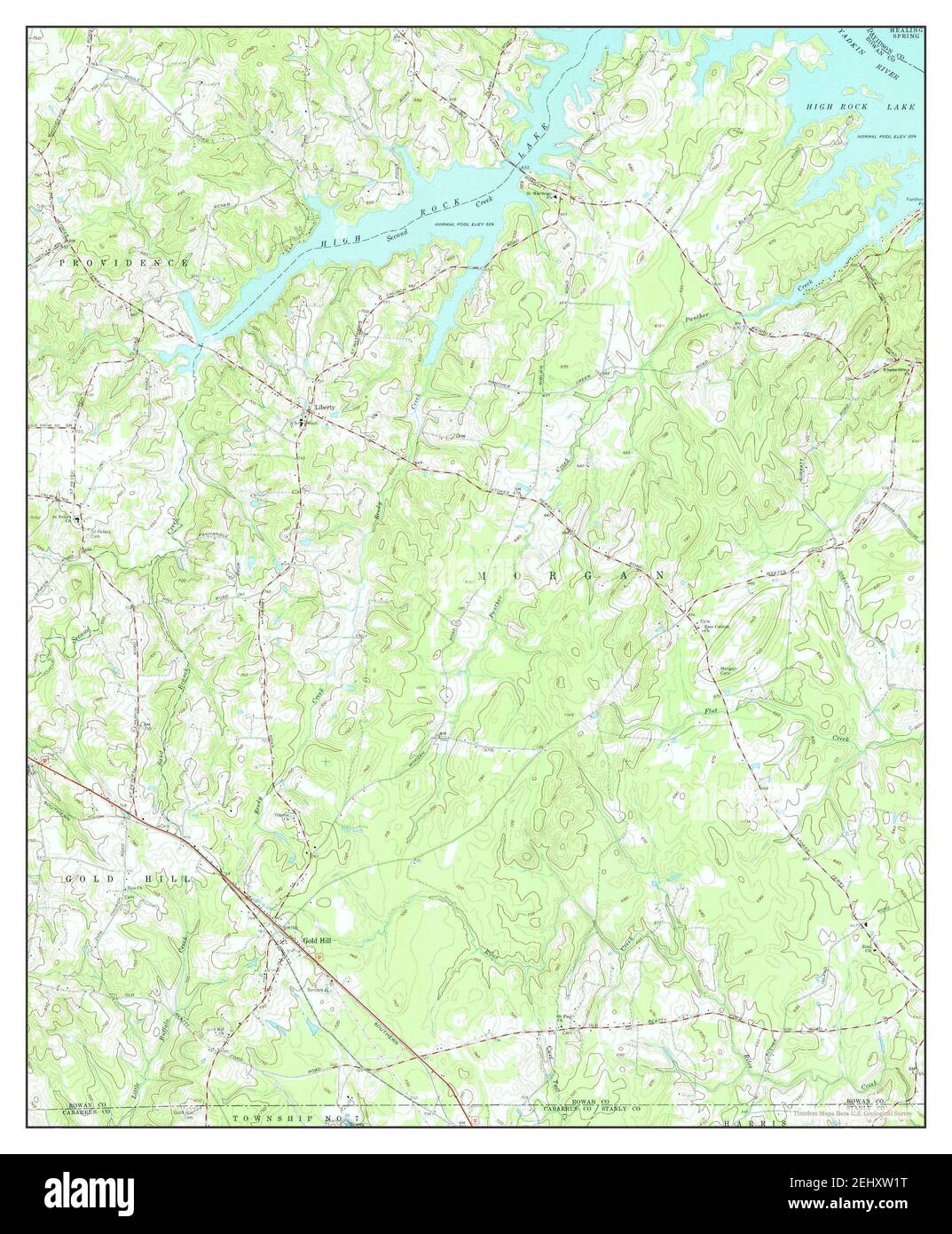 Gold Hill, North Carolina, map 1962, 124000, United States of America by Timeless Maps, data U