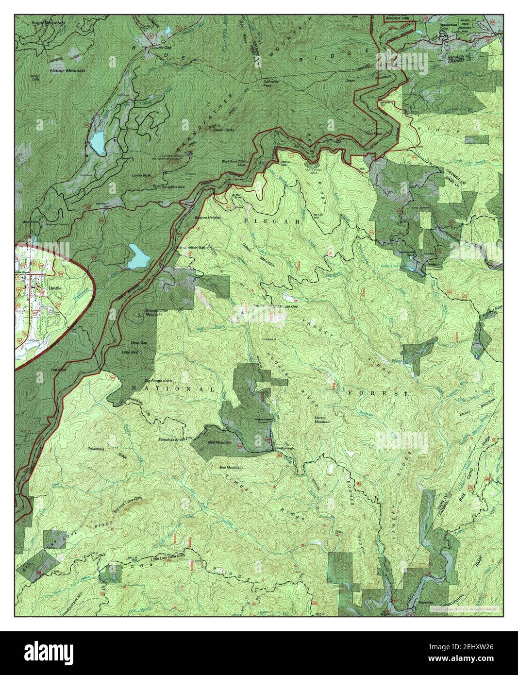 Grandfather Mountain North Carolina - Grandfather Mountain North Carolina Map 1994 124000 United States Of America By Timeless Maps Data Us Geological Survey 2EHXW26 