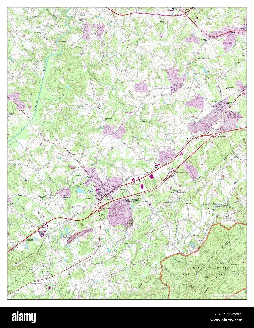 Grover, North Carolina, map 1993, 124000, United States of America by