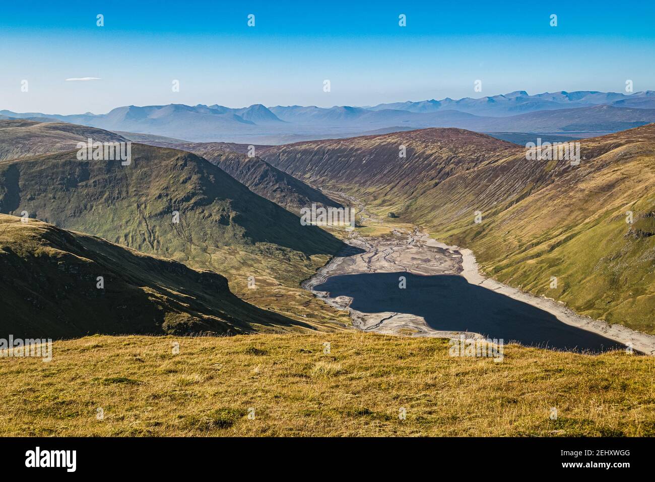 View from the top of Stuchd an Lochain, Scottish Highlands Stock Photo