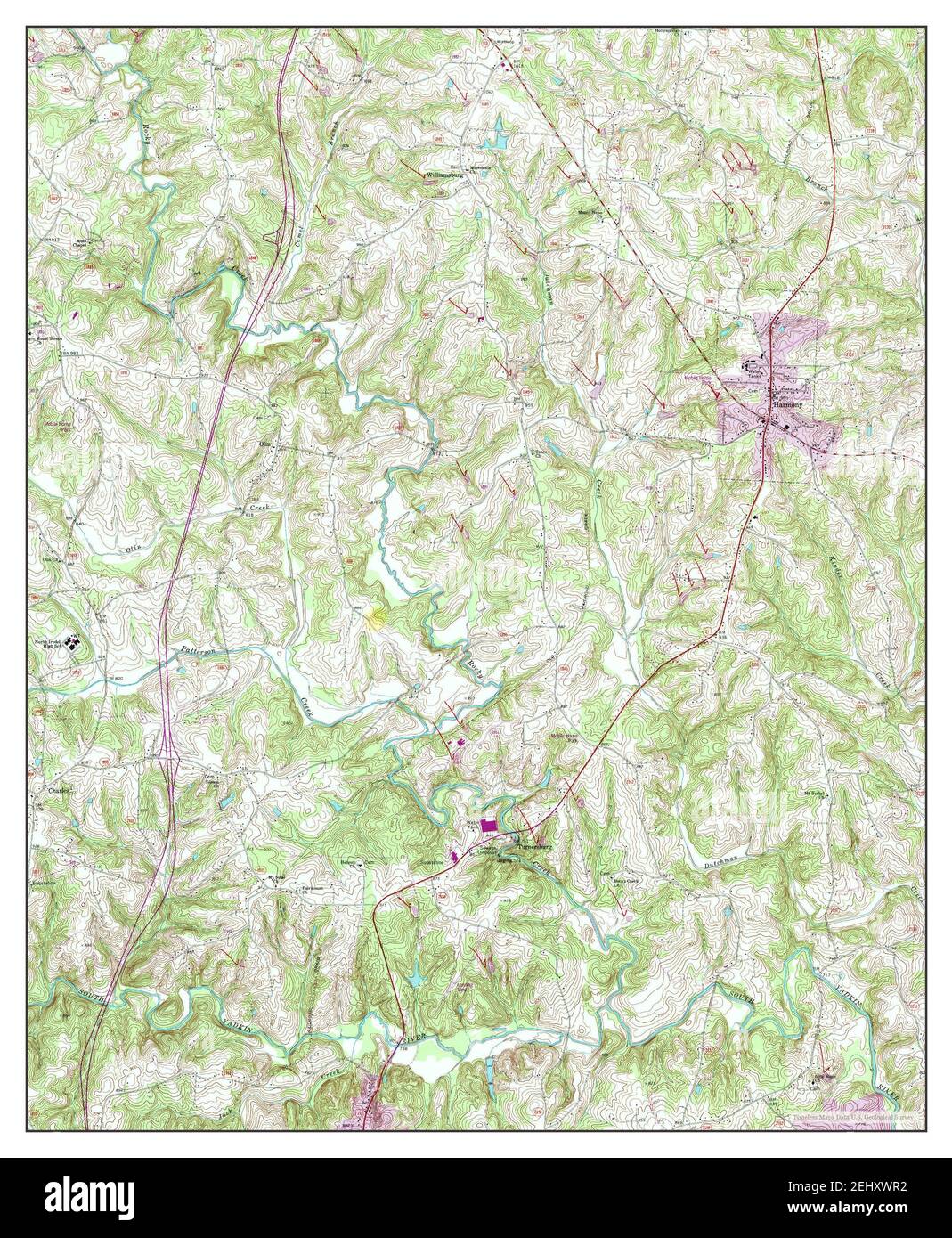 Harmony, North Carolina, map 1993, 124000, United States of America by