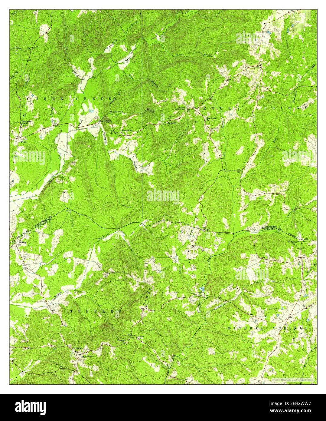 Harrisville, North Carolina, map 1956, 1:24000, United States of America by Timeless Maps, data U.S. Geological Survey Stock Photo