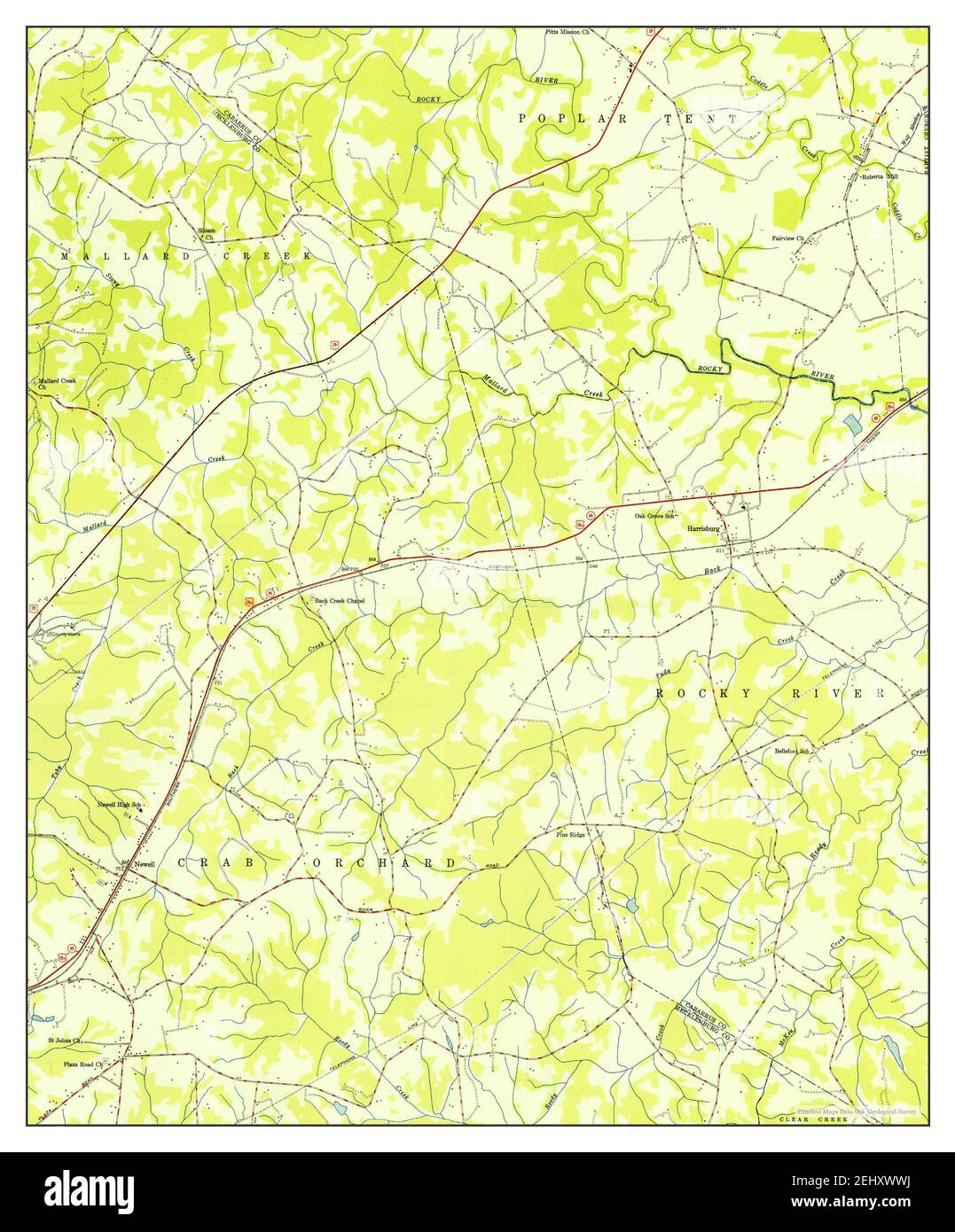 Harrisburg, North Carolina, map 1949, 124000, United States of America