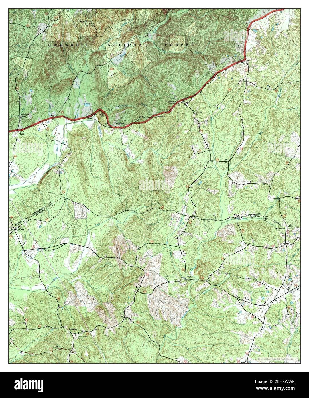 Harrisville, North Carolina, map 1994, 1:24000, United States of America by Timeless Maps, data U.S. Geological Survey Stock Photo