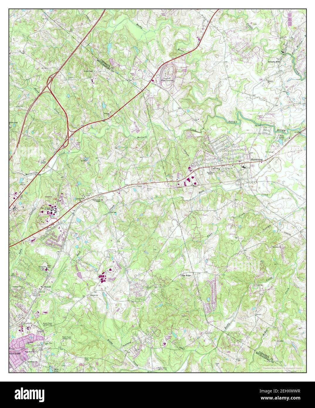Harrisburg, North Carolina, map 1969, 124000, United States of America by Timeless Maps, data U