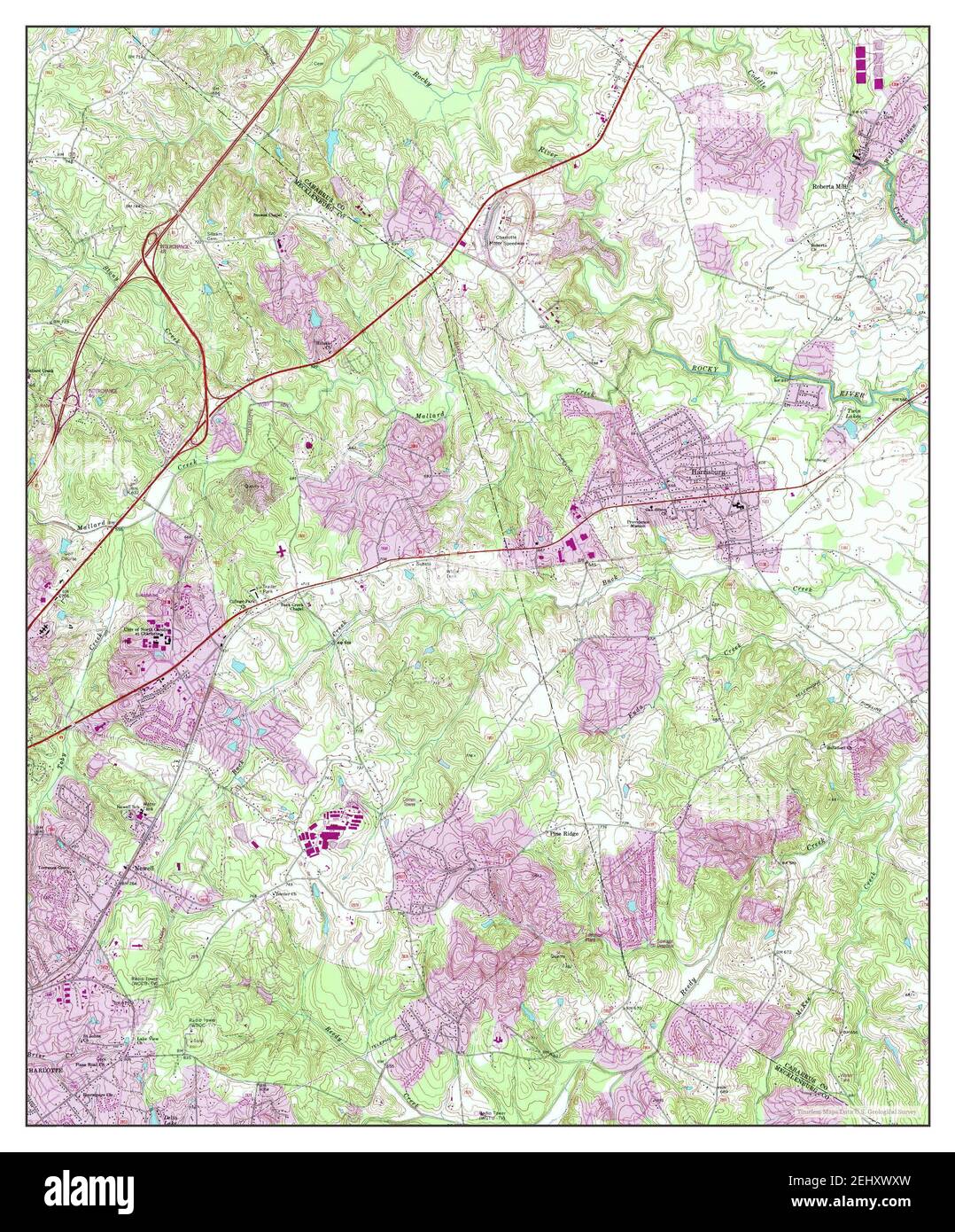 Harrisburg, North Carolina, map 1993, 124000, United States of America