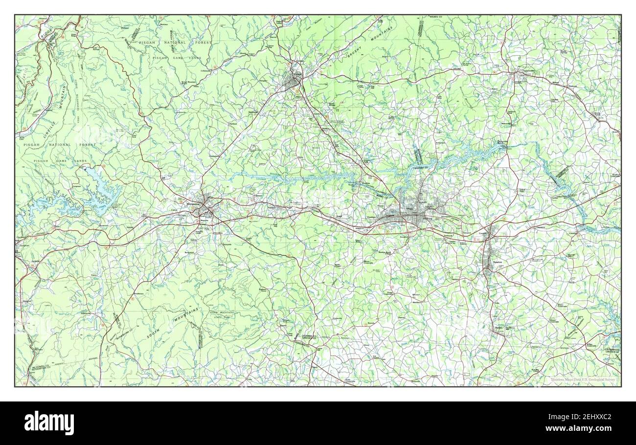 Hickory north carolina map Cut Out Stock Images & Pictures Alamy