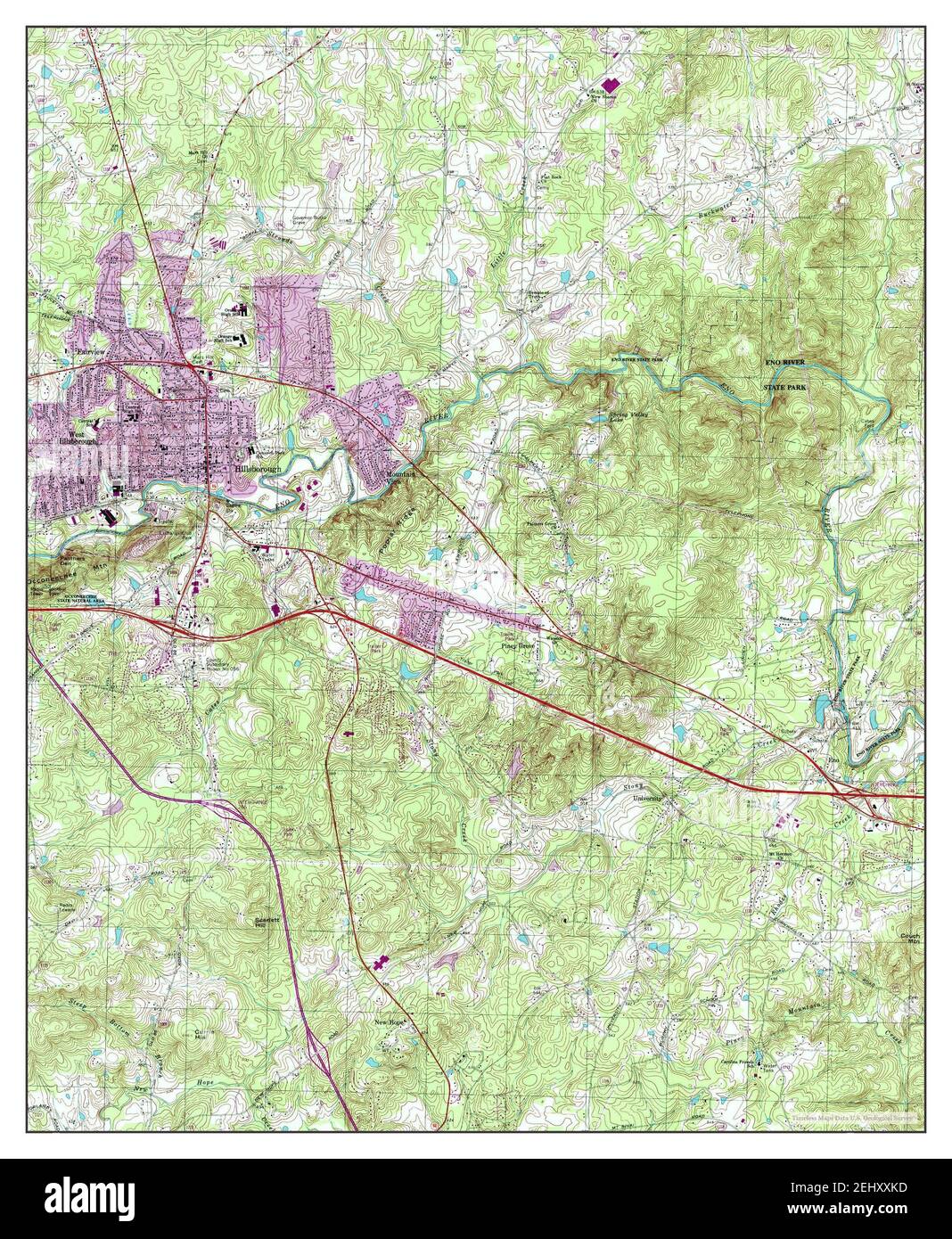 Hillsborough, North Carolina, map 1997, 124000, United States of