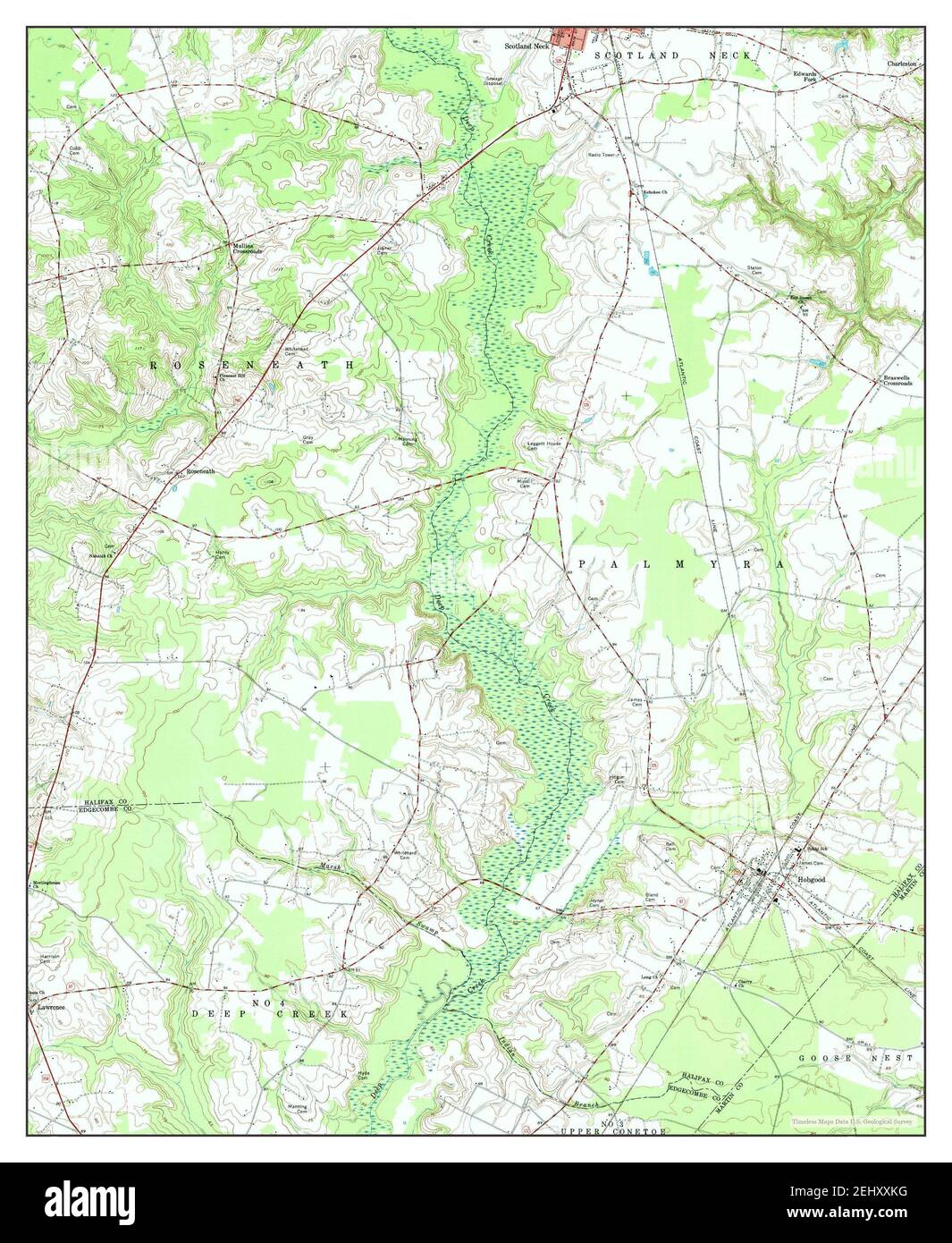 Hobgood, North Carolina, map 1962, 124000, United States of America by
